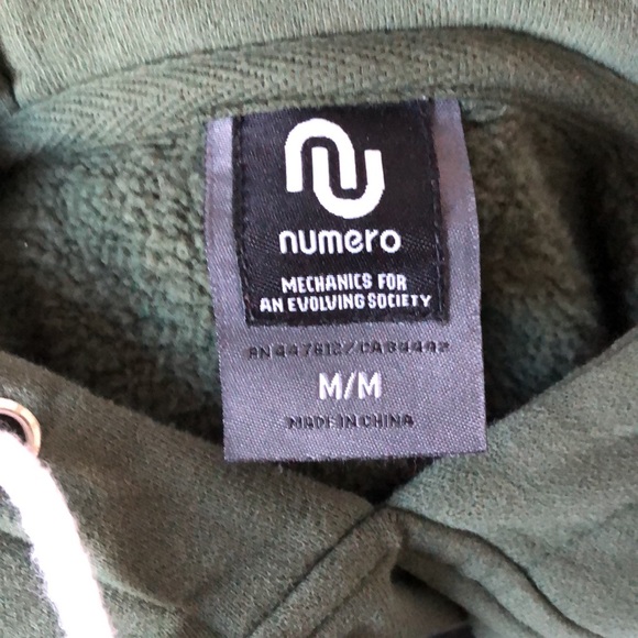 Numero Green Hoodie with tonal print - Men’s size M - Picture 6 of 6